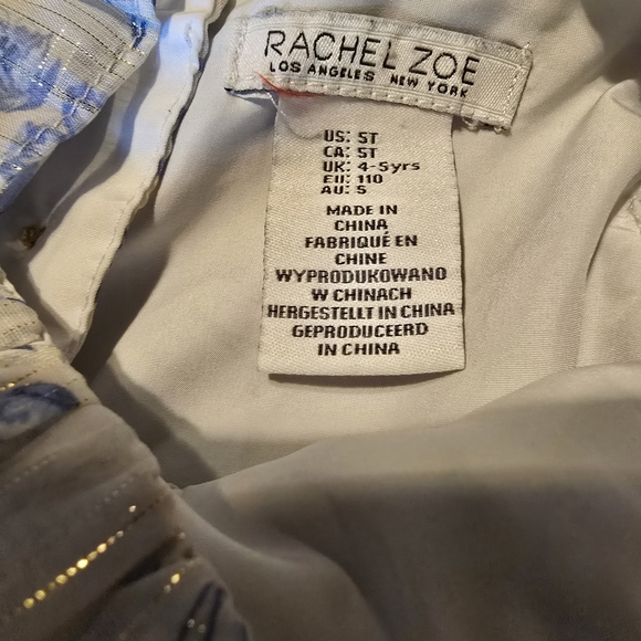 Rachel Zoe Blue and Cream Pleated Sundress - Picture 3 of 3